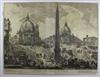 GIOVANNI B. PIRANESI Group of 5 etchings from the Vedute di Roma.